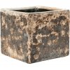 Baq Lava Cube M 20x20x20 cm Relic Rust Metal bloempot binnen