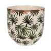 Bowl Grenada Dark Green S 16x15 cm donkergroene palm ronde bloempot voor binnen