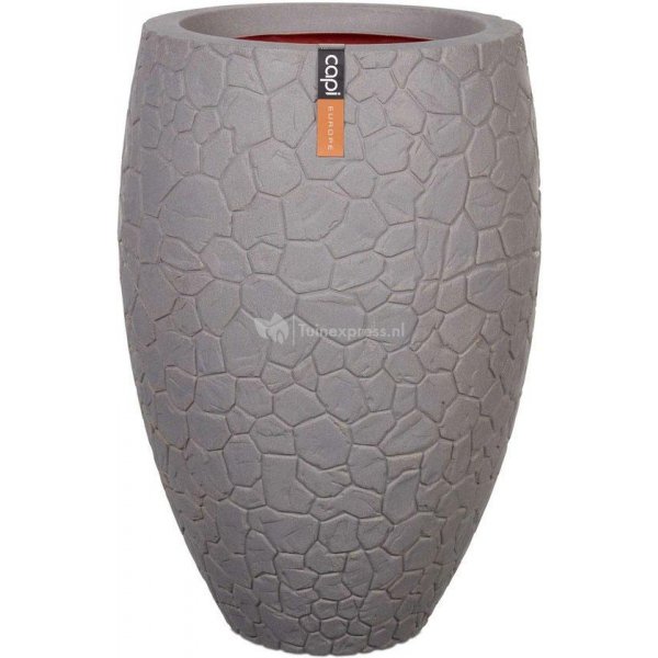 Capi Nature Clay vase elegant deluxe M 45x45x72cm Grijs bloempot