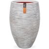 Capi Nature Rib NL vase elegant luxe L 45x45x72cm Ivoor bloempot