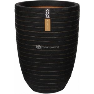 Capi Nature Row NL vase elegant low M 35x35x47cm Bruin bloempot