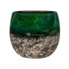 Pot Lindy Green Black donkergroene ronde bloempot voor binnen 16 cm