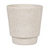 Pot Odense Plain Sand White S 13x14 cm witte ronde bloempot voor binnen