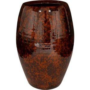 Hoge pot Kae Cayenne 23x35 cm ronde bruine hoge bloempot voor binnen