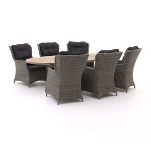 Intenso Milano/ROUGH-Y Ellips 240cm lounge-dining tuinset 7-delig