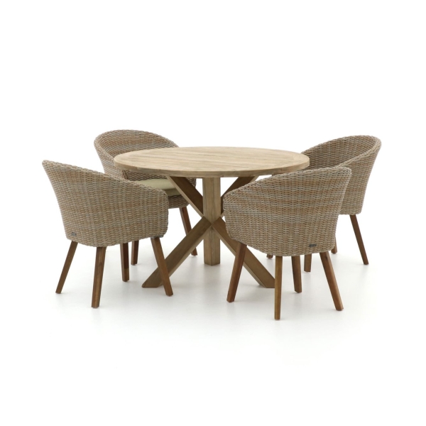 Intenso Tropea/ROUGH-Y Ø 120cm dining tuinset 5-delig