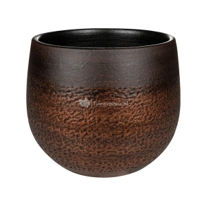 Pot Mya Shiny Mocha 18x16 cm ronde bruine bloempot voor binnen