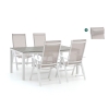 Bellagio Avenza/Fidenza 183cm dining tuinset 5-delig verstelbaar