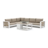 Bellagio Avolo/Cosiraw 120cm hoek loungeset met vuurtafel 3-delig links