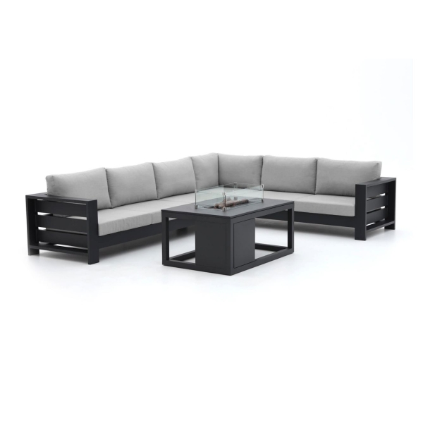 Bellagio Avolo/Cosiraw 120cm hoek loungeset met vuurtafel 3-delig rechts