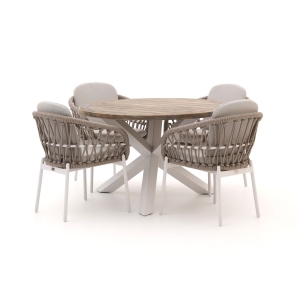 Bellagio Cupello/ROUGH-Y ø120cm dining tuinset 5-delig