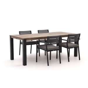 Bellagio Rumo/ROUGH-S 160cm dining tuinset 5-delig