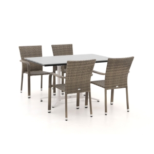 Forza Fossano/Canzo 140cm dining tuinset 5-delig stapelbaar