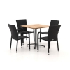 Forza Fossano/Canzo 80cm dining tuinset 5-delig stapelbaar