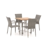 Forza Fossano/Canzo 80cm dining tuinset 5-delig stapelbaar