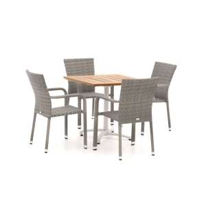 Forza Fossano/Canzo 80cm dining tuinset 5-delig stapelbaar