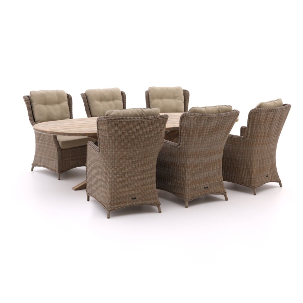 Intenso Milano/ROUGH-Y Ellips 280cm lounge-dining tuinset 7-delig