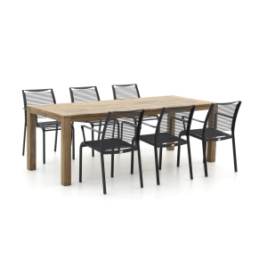 Apple Bee Hawaii/ROUGH-S 220cm dining tuinset 7-delig stapelbaar