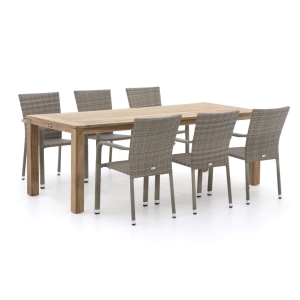 Forza Fossano/ROUGH-S 220cm dining tuinset 7-delig stapelbaar