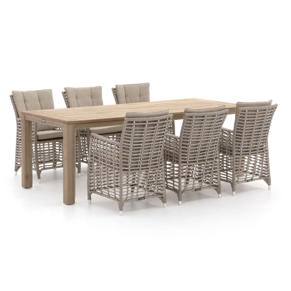 Manifesto Ortello/ROUGH-S 220cm dining tuinset 7-delig