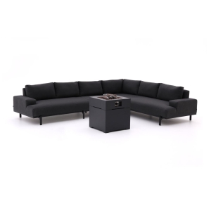 Hartman Lucas/Cosibrixx 60cm hoek loungeset met vuurtafel 4-delig